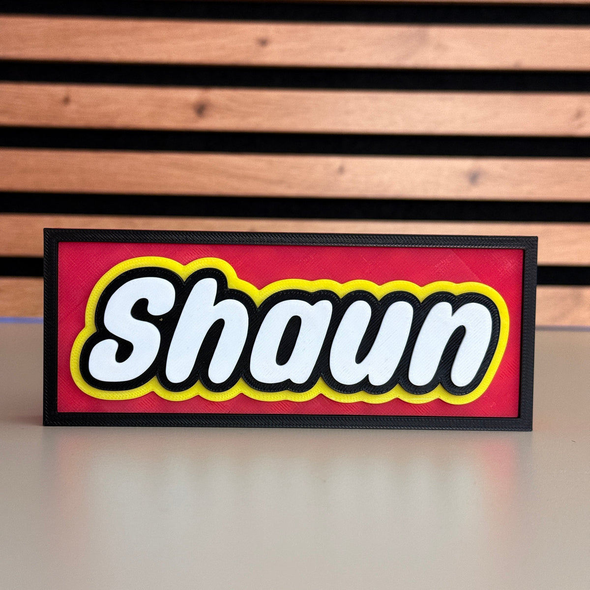 LEGO‑Inspired 3D Printed Name Sign