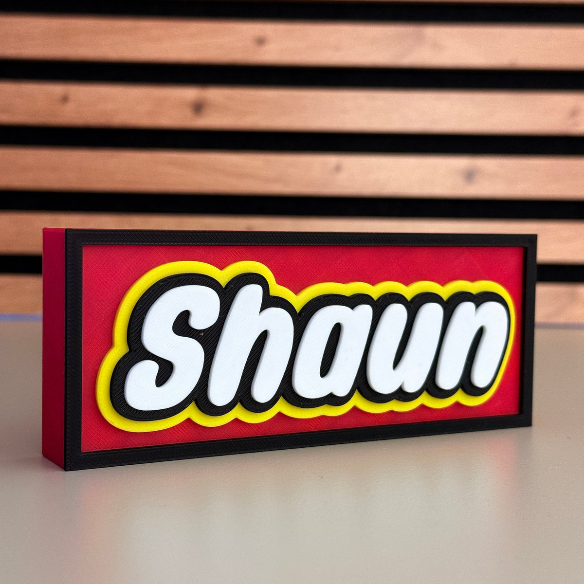 LEGO‑Inspired 3D Printed Name Sign