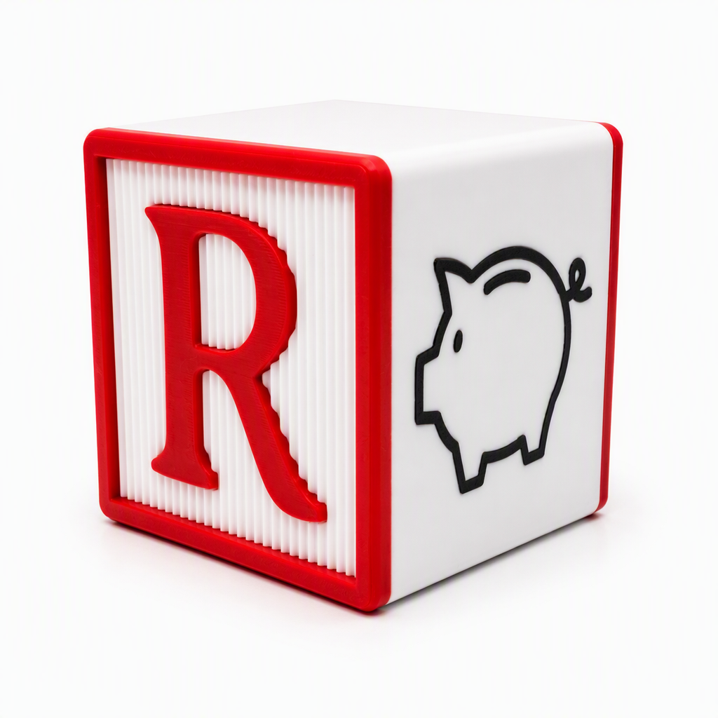 Personalised Alphabet Block Piggy Bank