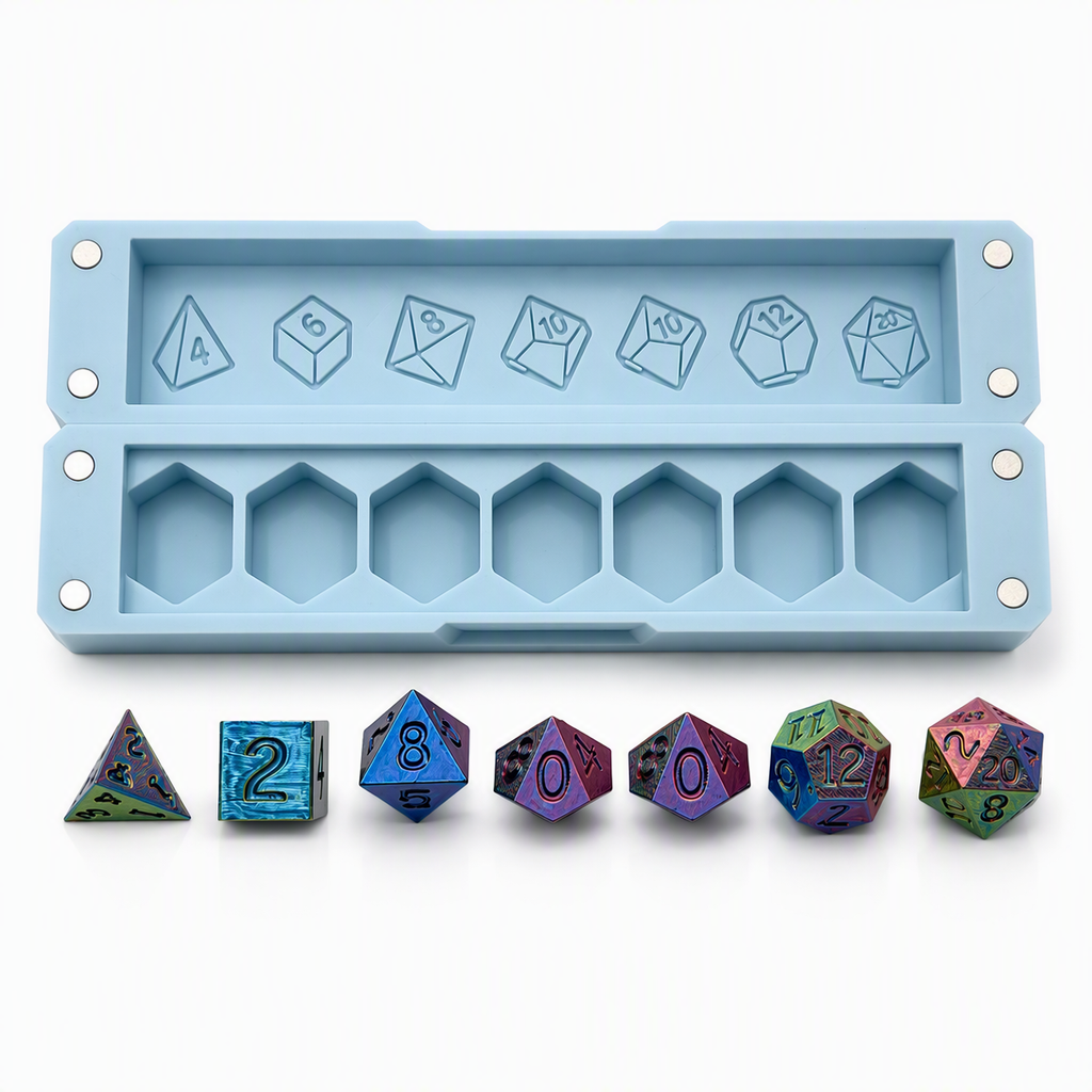7 Dice Collection with Magnetic Case