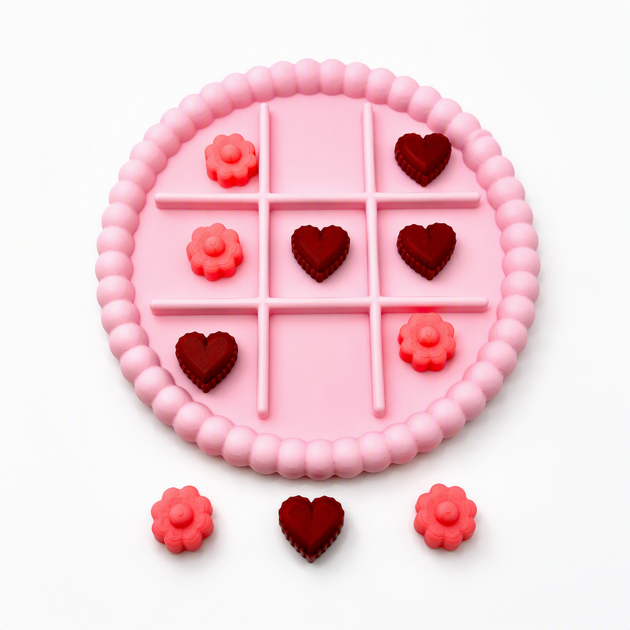 Heart & Bloom Tic Tac Toe