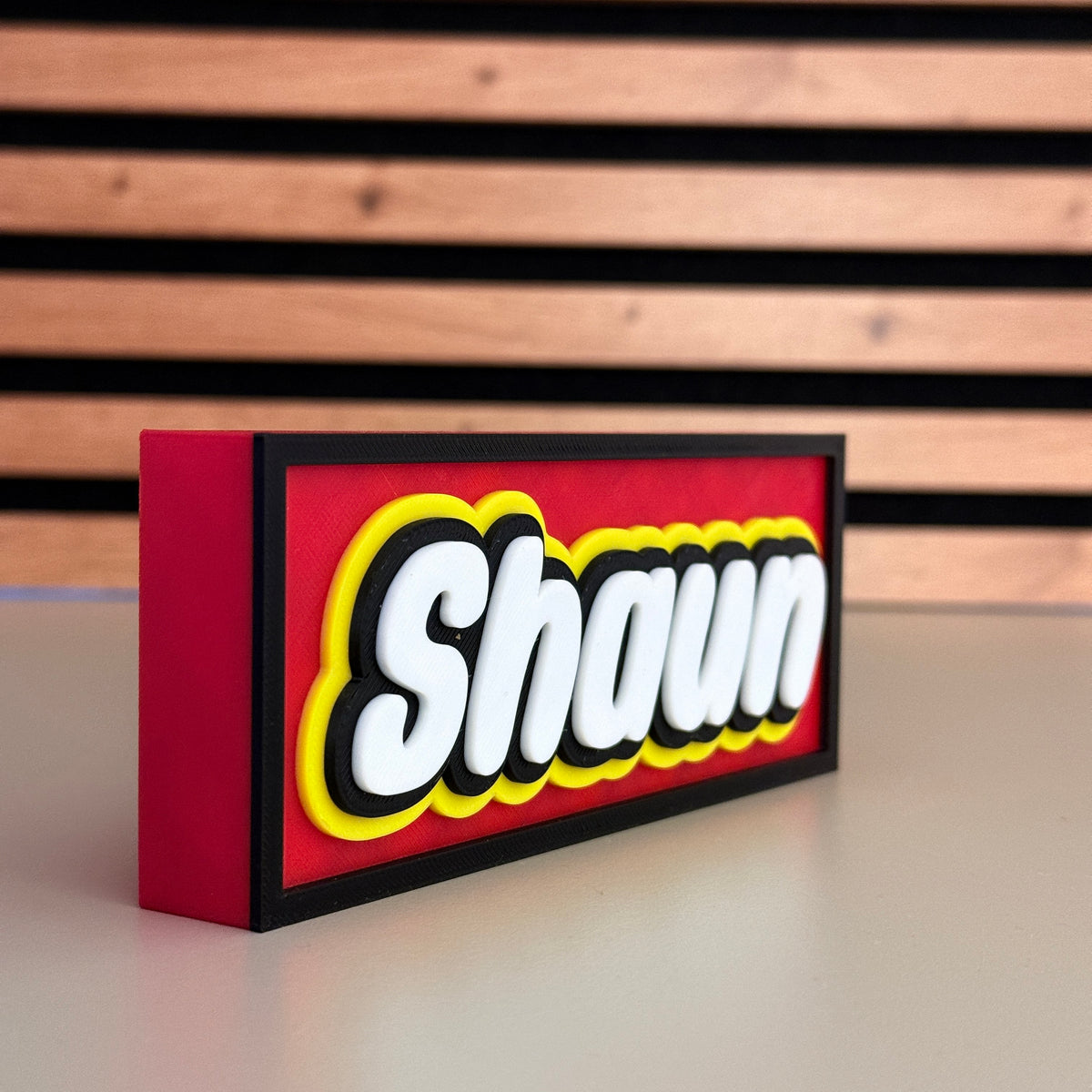 LEGO‑Inspired 3D Printed Name Sign