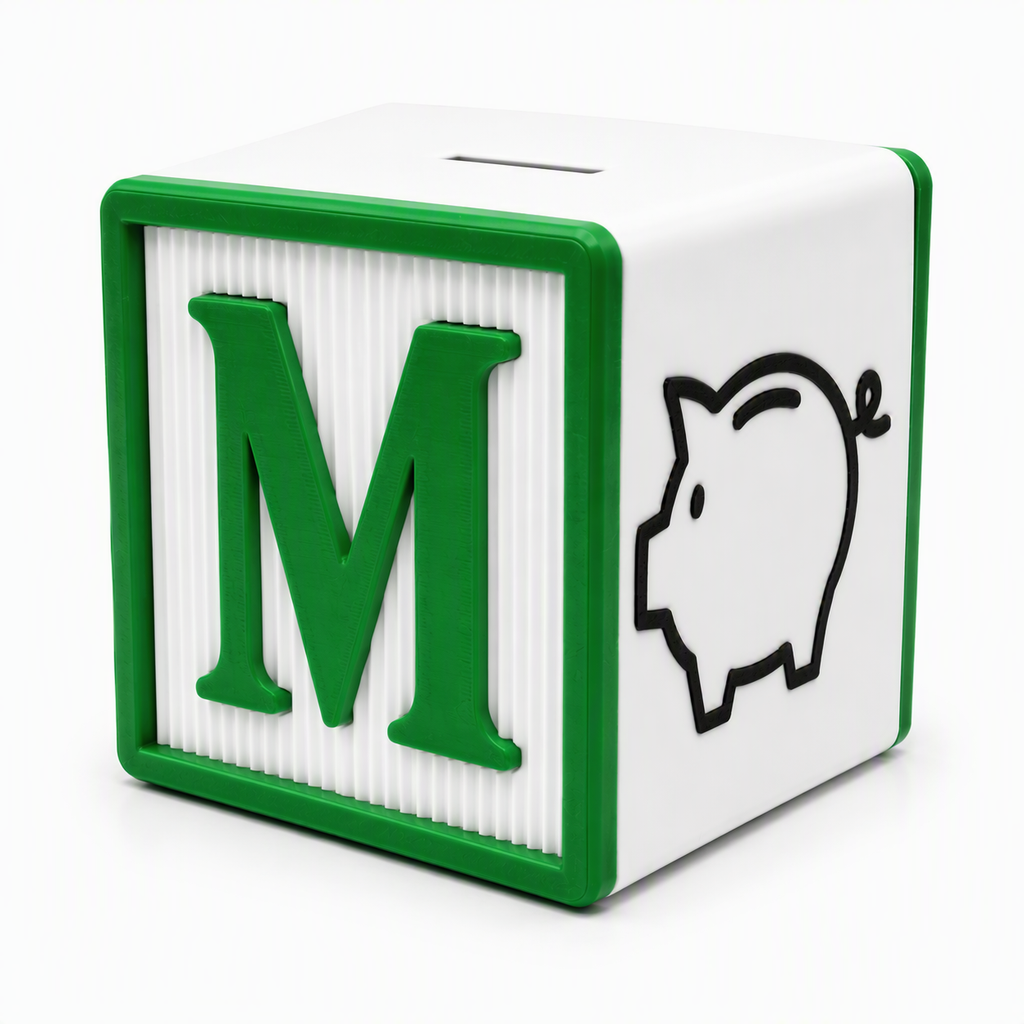 Personalised Alphabet Block Piggy Bank