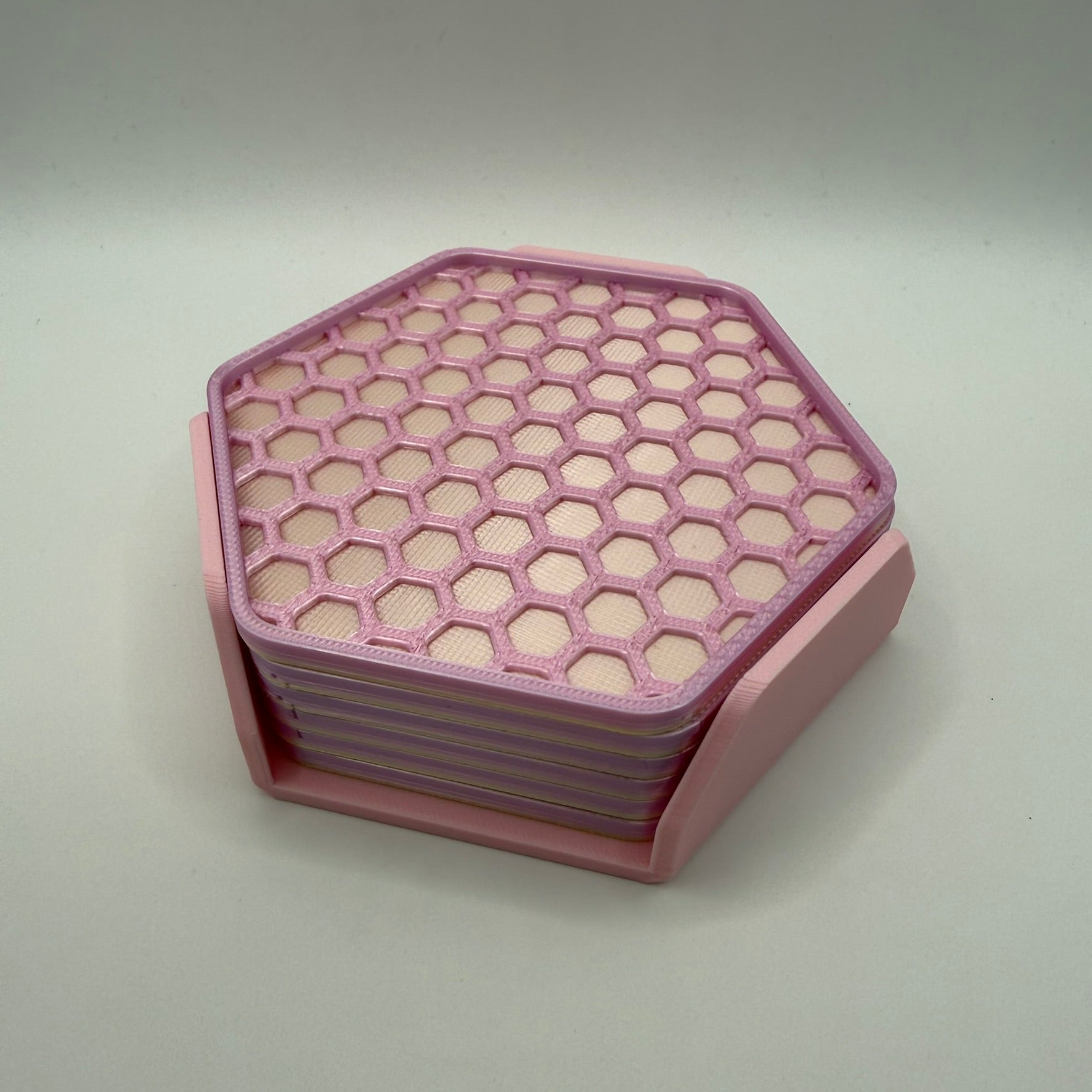 Honeycomb Hexagon Coasters with Holder