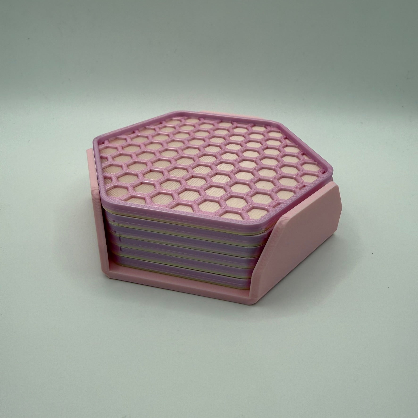 Honeycomb Hexagon Coasters with Holder